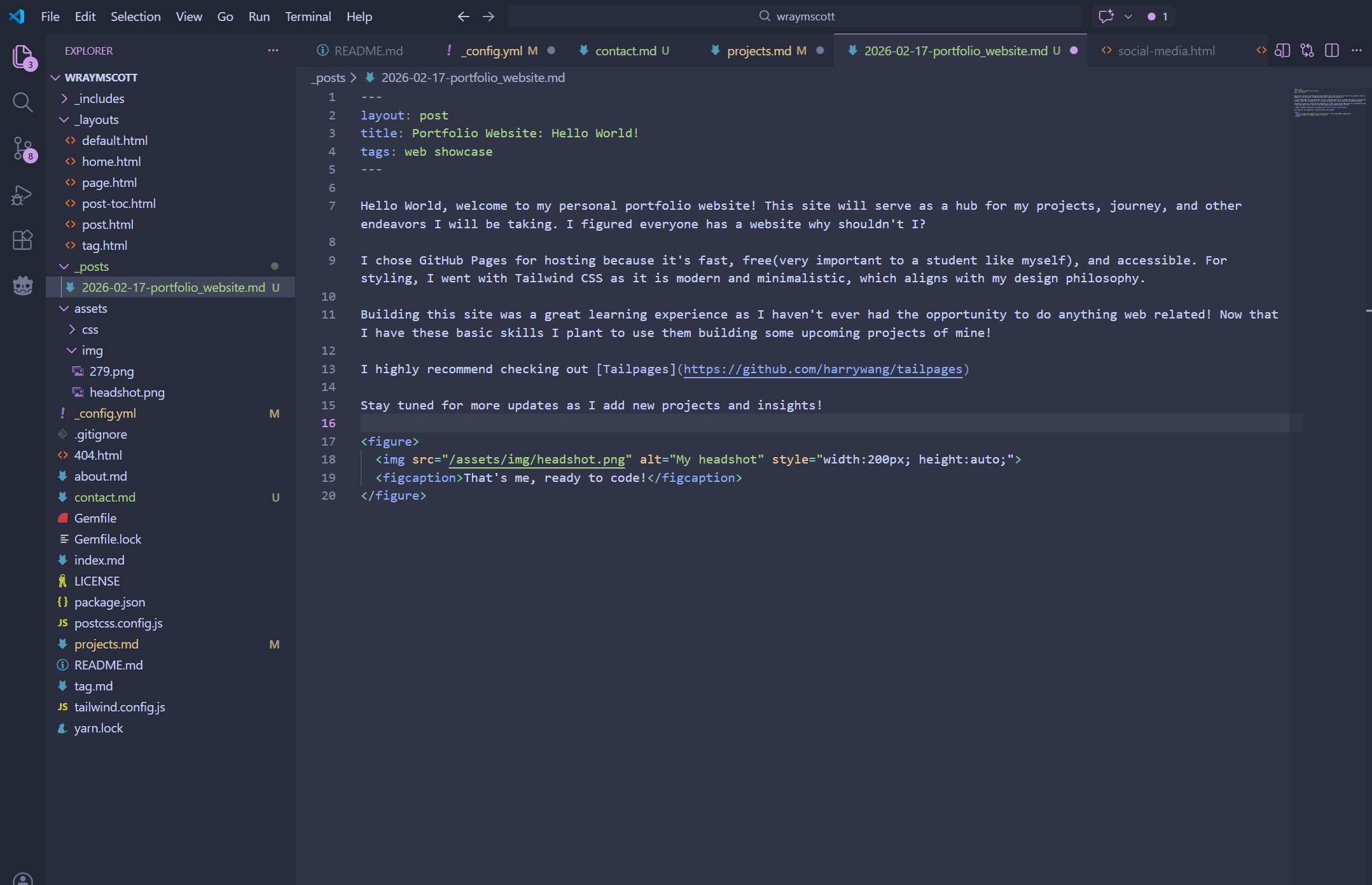A screenshot of this posts markdown file